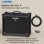 Boss Katana-50 50W Guitar Combo Amp Bundle