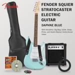 Fender Squier Stratocaster Electric Guitar Bundle - Daphne Blue