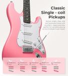 Vangoa Pink Electric Guitar Starter Kit with Amp