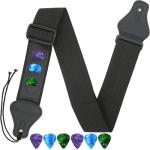 Qivorimith Guitar Strap with Picks and Holders