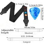 Qivorimith Guitar Strap with Picks and Holders