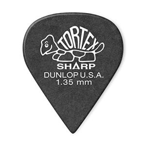 Jim Dunlop 412P1.35 Sharp Black Picks, 12-Pack