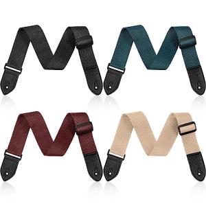 Adjustable Cotton Guitar Straps - 4 Pack