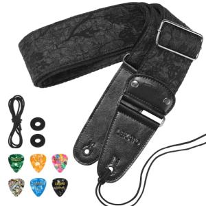 LEKATO Floral Guitar Strap with Padded Comfort