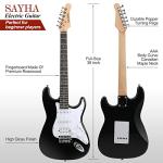 SAYHA 39 Inch Electric Guitar Starter Kit Black