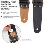 Sun & Moon Embroidered Guitar Strap with Accessories