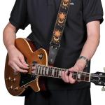 Sun & Moon Embroidered Guitar Strap with Accessories