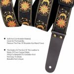 Sun & Moon Embroidered Guitar Strap with Accessories