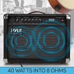 PyleUsa 40W Portable Electric Guitar Amplifier