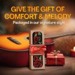 Rose Flower Guitar Strap with Bonus Picks & Locks