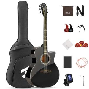41" Acoustic Guitar Kit for Beginners with Accessories