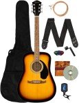Fender Sunburst Dreadnought Acoustic Guitar Bundle
