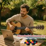 60Pack Colorful Guitar Picks with Organizer Box