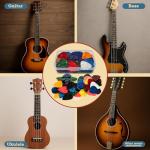 60Pack Colorful Guitar Picks with Organizer Box
