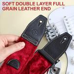 YIKOKO Velvet Guitar Strap with Leather Ends