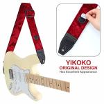 YIKOKO Velvet Guitar Strap with Leather Ends