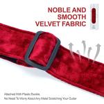YIKOKO Velvet Guitar Strap with Leather Ends