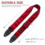 YIKOKO Velvet Guitar Strap with Leather Ends
