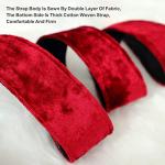 YIKOKO Velvet Guitar Strap with Leather Ends