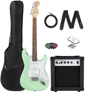 Fender Squier Stratocaster Surf Green Guitar Bundle