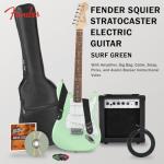 Fender Squier Stratocaster Surf Green Guitar Bundle