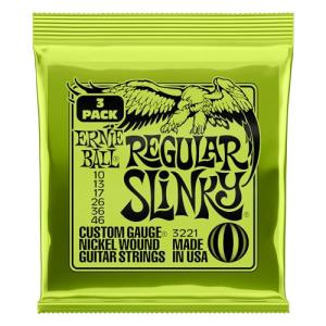 Ernie Ball Regular Slinky Electric Guitar Strings 3-pack