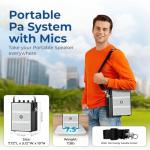 100W Bluetooth Speaker with 2 Wireless Microphones