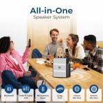 100W Bluetooth Speaker with 2 Wireless Microphones