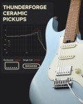 Donner 39-Inch Electric Guitar with Tremolo, Ice Blue