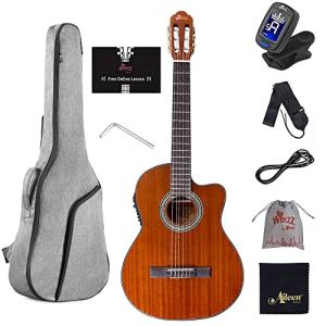 WINZZ AC309CE 39" Cutaway Electric Classical Guitar
