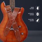 Nefelibata 2" Leather Guitar Strap with Picks