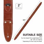 Nefelibata 2" Leather Guitar Strap with Picks