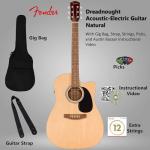 Fender Dreadnought Acoustic-Electric Guitar Bundle