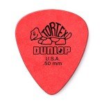 Jim Dunlop 50mm Red Tortex Guitar Picks - 12 Pack
