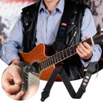 Yuomeaz Black Acoustic Guitar Strap with Picks