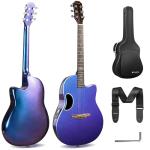 CAHAYA 41” Acoustic Electric Guitar Kit - Pearl Blue-Purple