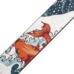 Koi Fish Motif Guitar Strap - 2" Wide