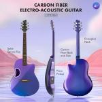 CAHAYA 41” Acoustic Electric Guitar Kit - Pearl Blue-Purple