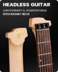 Leo Jaymz Headless Electric Guitar, 6-String
