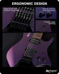 Leo Jaymz Headless Electric Guitar, 6-String