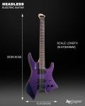Leo Jaymz Headless Electric Guitar, 6-String