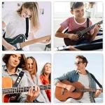 Qiifaiikooii Black Guitar Strap with Pick Holders