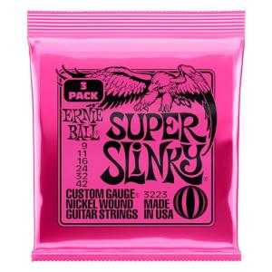 Ernie Ball Super Slinky Electric Guitar Strings 3-pack