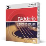 D'Addario EJ17 Acoustic Guitar Strings, Medium 3-Pack