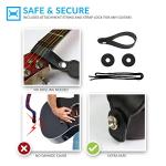 Adjustable Red Vintage Guitar Strap with Picks