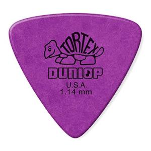 Jim Dunlop Tortex Triangle Picks, Purple, 1.14mm, 6-Pack