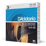 D'Addario EJ11 Light Gauge Acoustic Guitar Strings
