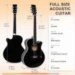 PTESAN 41" Acoustic Guitar Bundle for Beginners