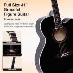 PTESAN 41" Acoustic Guitar Bundle for Beginners