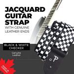 Perri's Leathers Black & White Guitar Strap